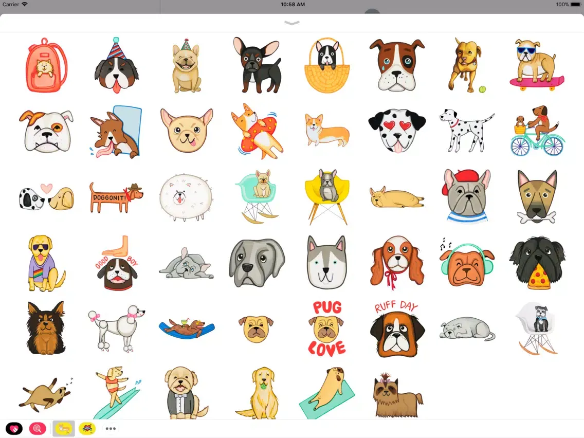 Capturas de tela do Dogs by MarcyMoji iPad 