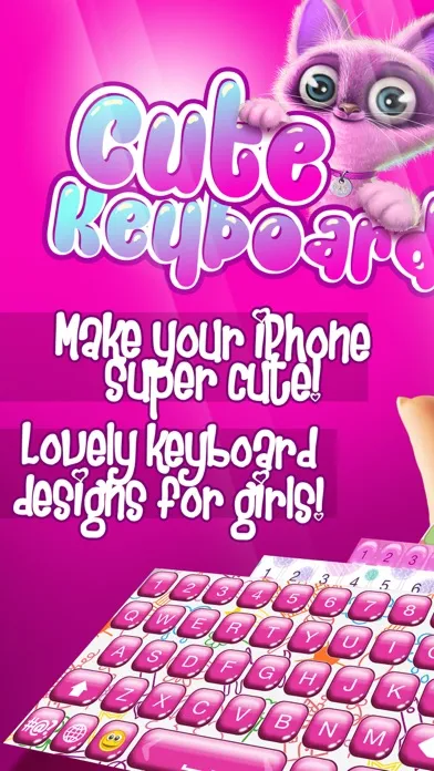 Cute Keyboard Design - Glitter Skins, Font & Emoji سکرین شاٹس
