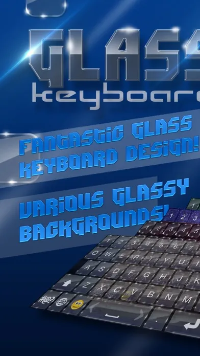 Glass Keyboard Design – Beautiful Keyboard Themes with Glassy Backgrounds and Fancy Fonts Screenshots