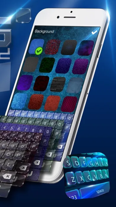 Glass Keyboard Design – Beautiful Keyboard Themes with Glassy Backgrounds and Fancy Fonts Screenshots