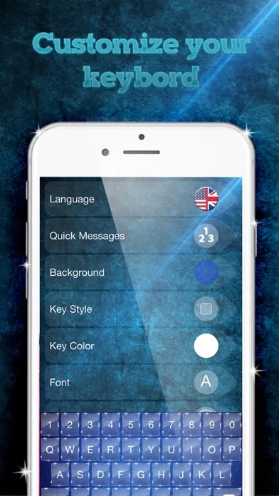 Glass Keyboard Design – Beautiful Keyboard Themes with Glassy Backgrounds and Fancy Fonts Screenshots