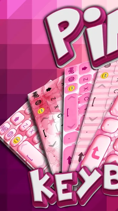 Tangkapan layar Pink Keyboard Ultimate Edition – Fabulous Keyboards for Girls with Glitter Backgrounds and Emoji