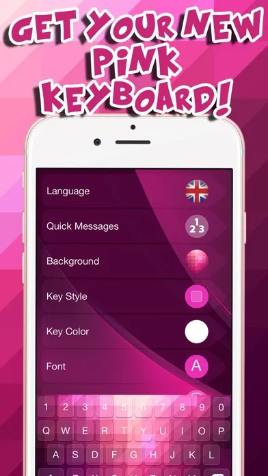 Tangkapan layar Pink Keyboard Ultimate Edition – Fabulous Keyboards for Girls with Glitter Backgrounds and Emoji