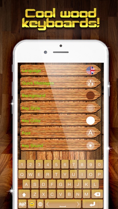 Wooden Keyboard Skins – Wood Themes for Keyboards with Cool Backgrounds and Fonts Ekran Görüntüleri