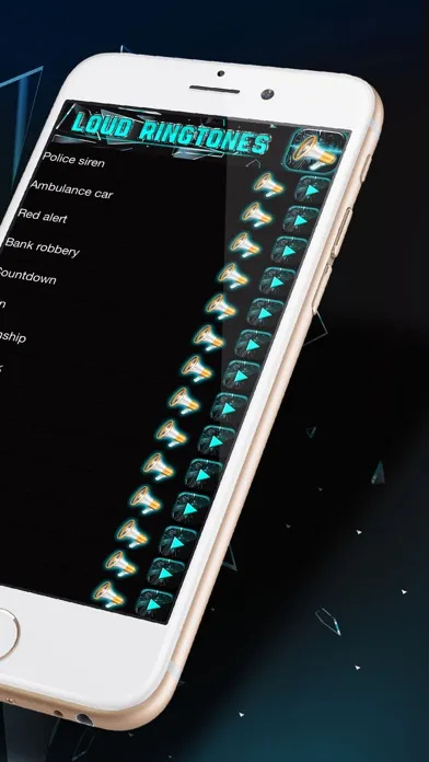 ภาพหน้าจอของ Loud Ringtones for iPhone 2016 – Free Siren Sound Effects and Most Popular Melodies