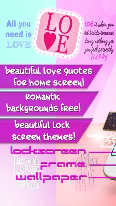 Love Quotes Wallpapers Free 2016 – Cute Backgrounds For Girls with Lock Screen Themes स्क्रीनशॉट