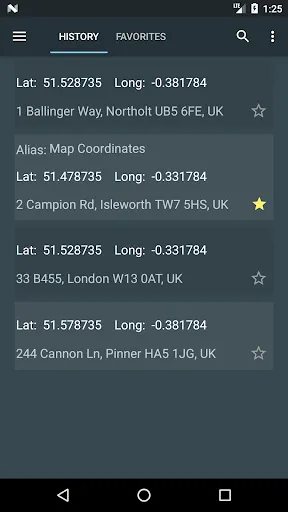 Map Coordinates Screenshots