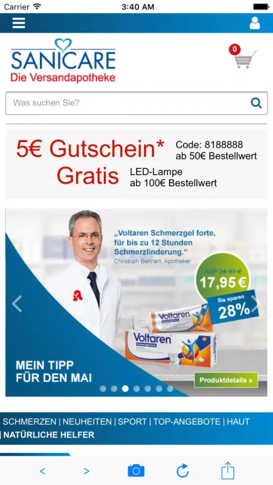 SANICARE - Die Versandapotheke应用截图
