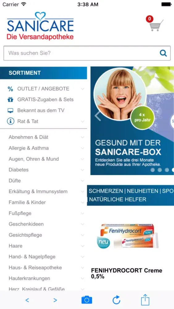 SANICARE - Die Versandapotheke应用截图