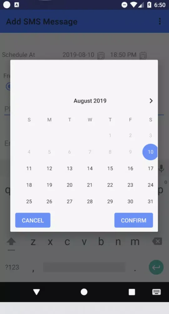 Message Scheduler Screenshots