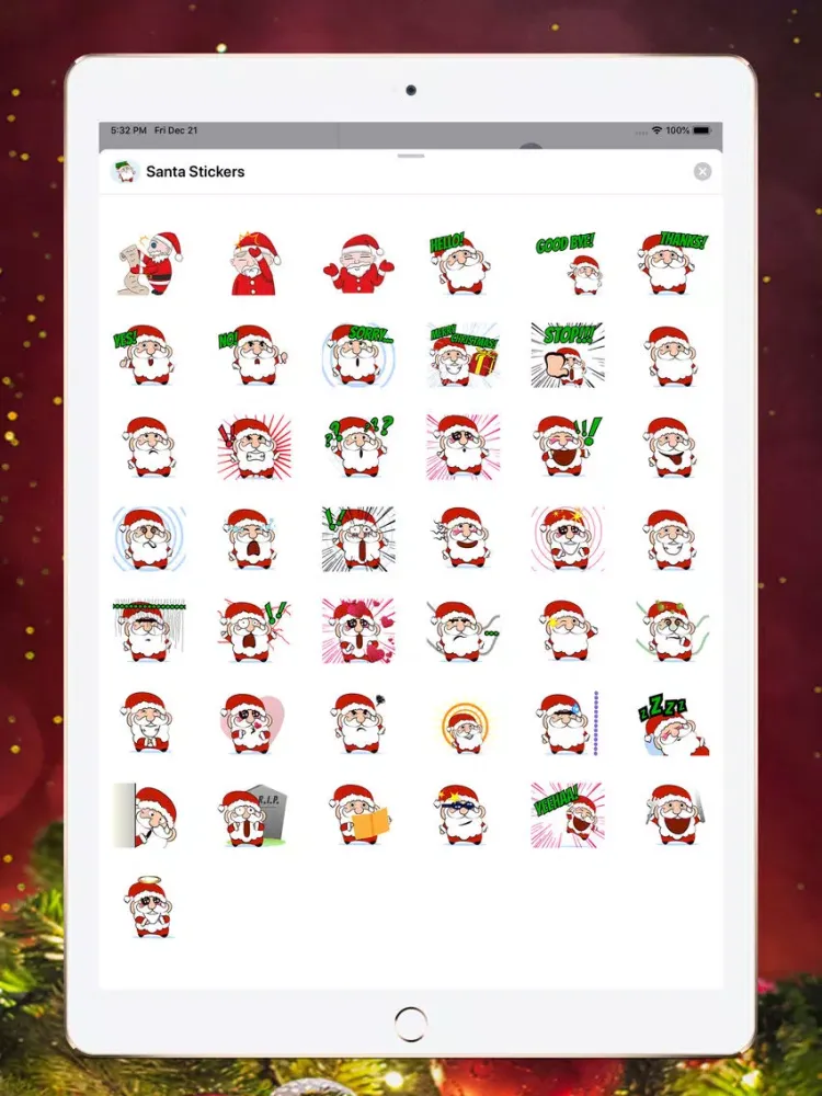 Zrzuty ekranu Merry Christmas Santa Stickers iPad 