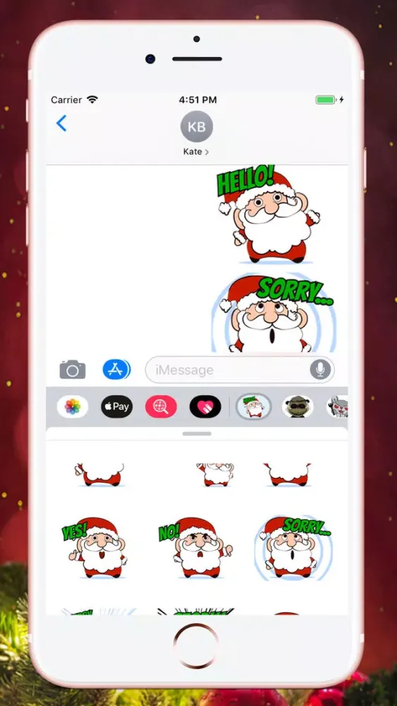 Zrzuty ekranu Merry Christmas Santa Stickers