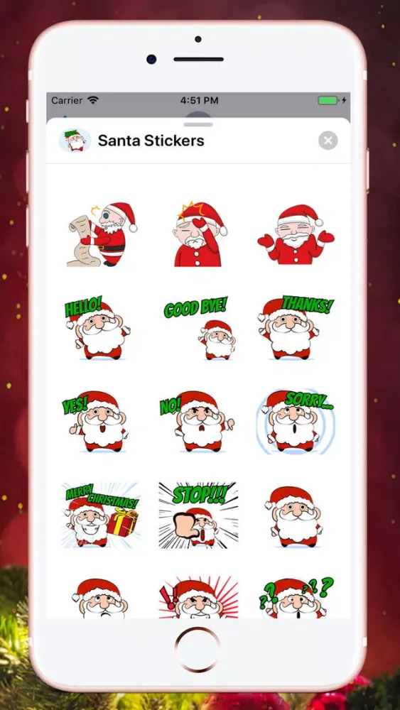 Zrzuty ekranu Merry Christmas Santa Stickers