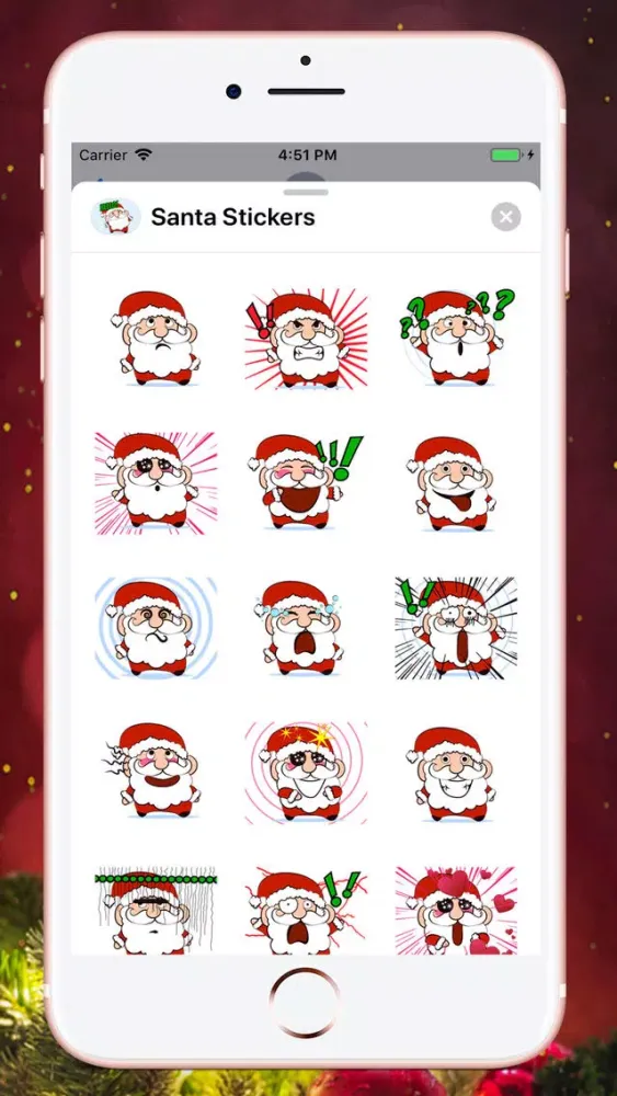 Zrzuty ekranu Merry Christmas Santa Stickers