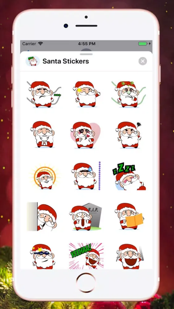 Zrzuty ekranu Merry Christmas Santa Stickers