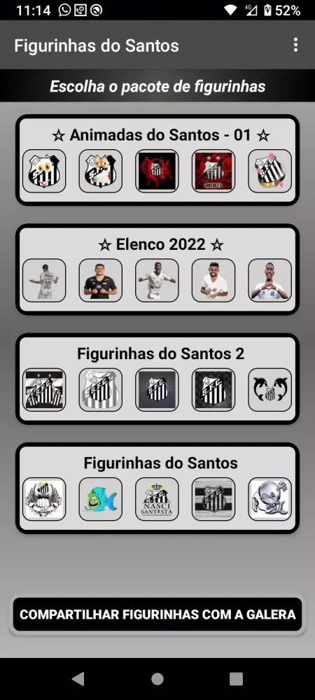 Capturas de pantalla de Figurinhas do Santos, o Peixe