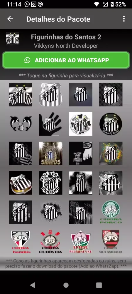 Capturas de pantalla de Figurinhas do Santos, o Peixe