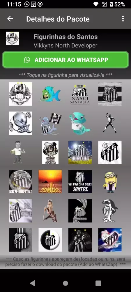 Capturas de pantalla de Figurinhas do Santos, o Peixe