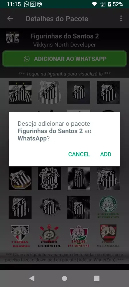 Capturas de pantalla de Figurinhas do Santos, o Peixe