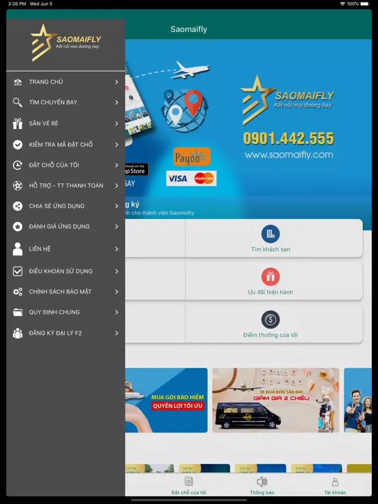 SaoMaiFly Vé máy bay giá rẻ iPad 應用截圖