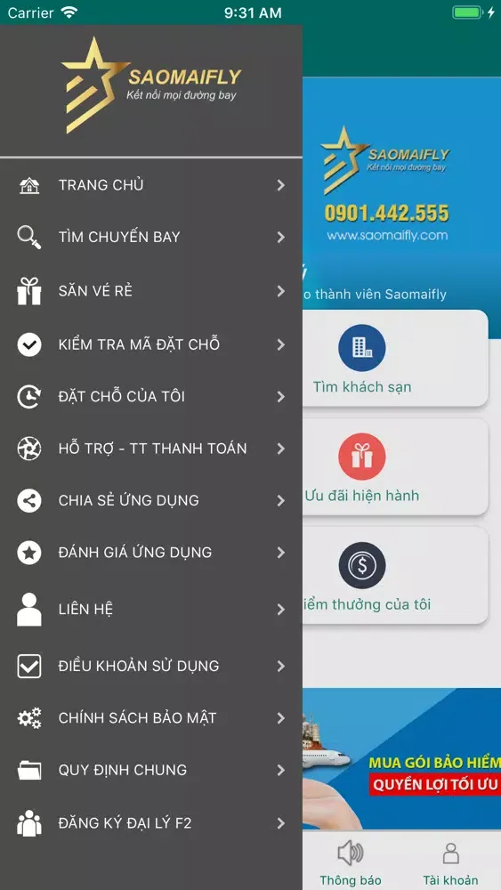 SaoMaiFly Vé máy bay giá rẻ應用截圖