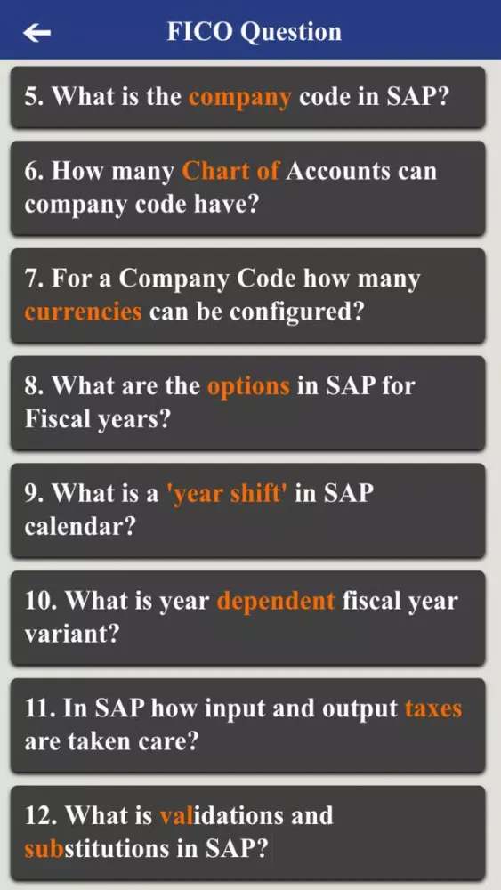 Zrzuty ekranu SAP Advance Interview Questions