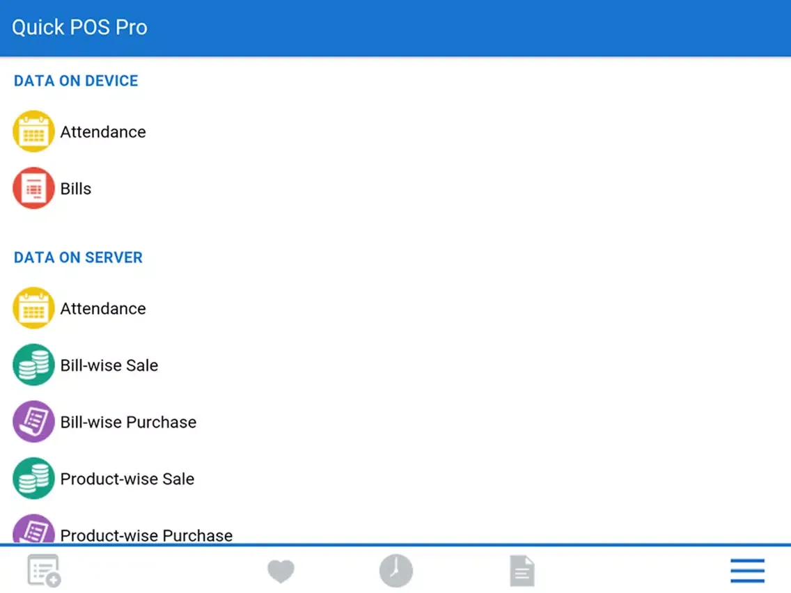 Tangkapan layar Quick Pos Pro iPad 