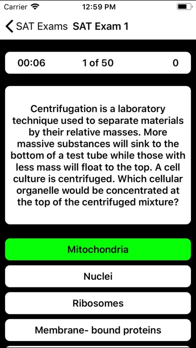 Captures d'écran de SAT Biology Prep 2022-2023