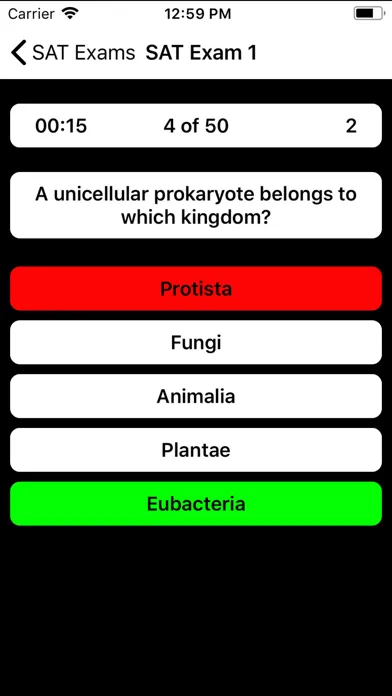 Captures d'écran de SAT Biology Prep 2022-2023