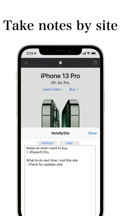 ภาพหน้าจอของ Note By Site Pro
