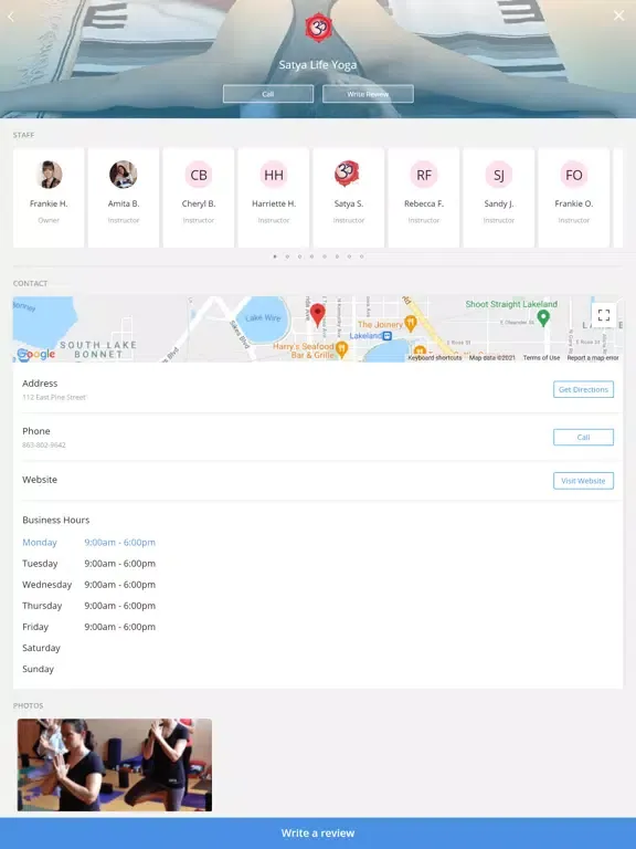 Ảnh chụp màn hình của Satya Life Yoga iPad 