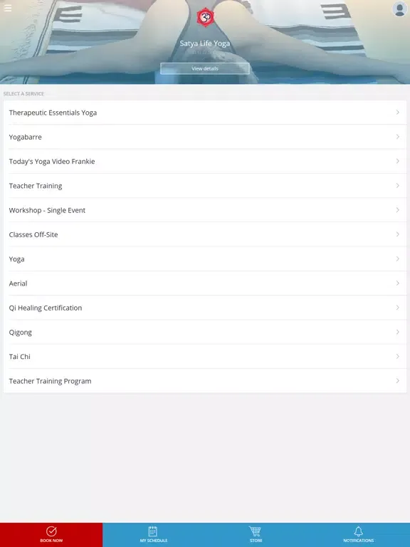Ảnh chụp màn hình của Satya Life Yoga iPad 