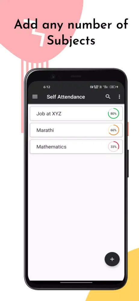 Self Attendance Screenshots