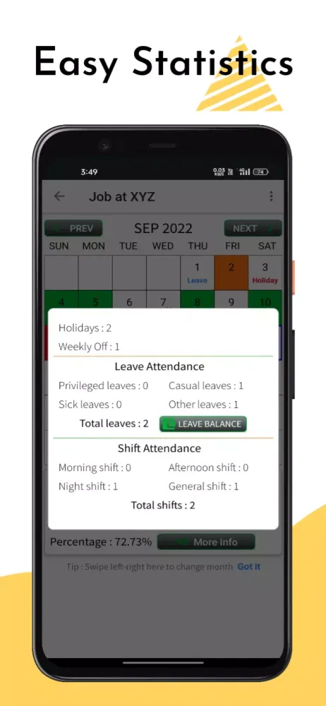 Self Attendance Screenshots