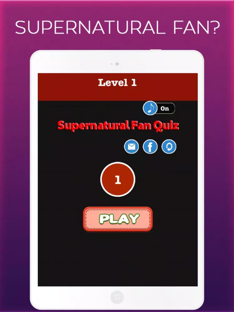 Ảnh chụp màn hình của Trivia for Supernatural Fans - How Many Characters Can You Guess? iPad 