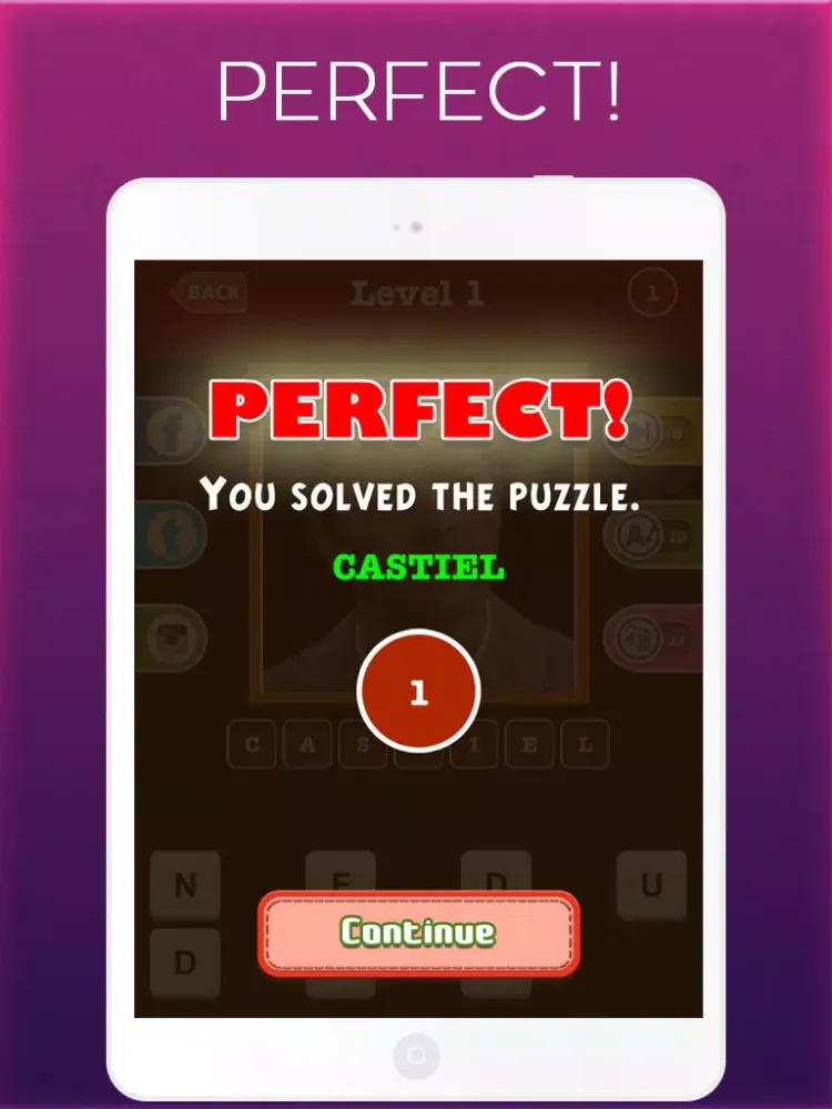 Ảnh chụp màn hình của Trivia for Supernatural Fans - How Many Characters Can You Guess? iPad 