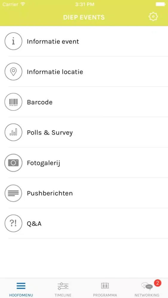 Zrzuty ekranu Diep Event-app