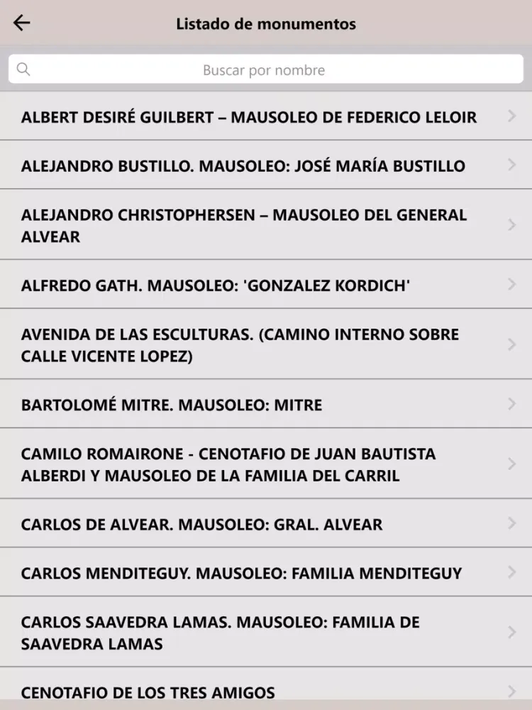 Zrzuty ekranu Cementerio Recoleta iPad 