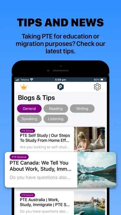 PTE Success - Exam Preparation Screenshots