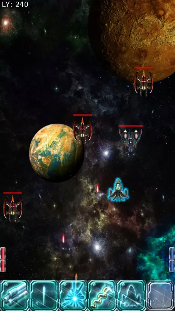 Capturas de tela do Starship Commander