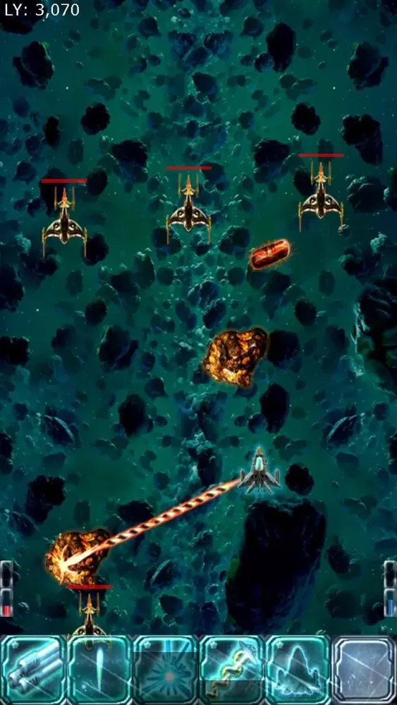 Capturas de tela do Starship Commander