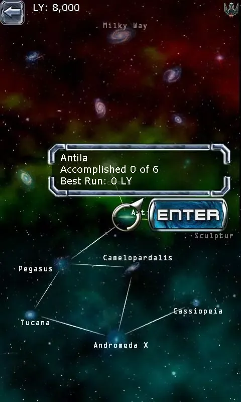 Capturas de tela do Starship Commander