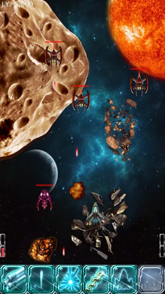 Capturas de tela do Starship Commander