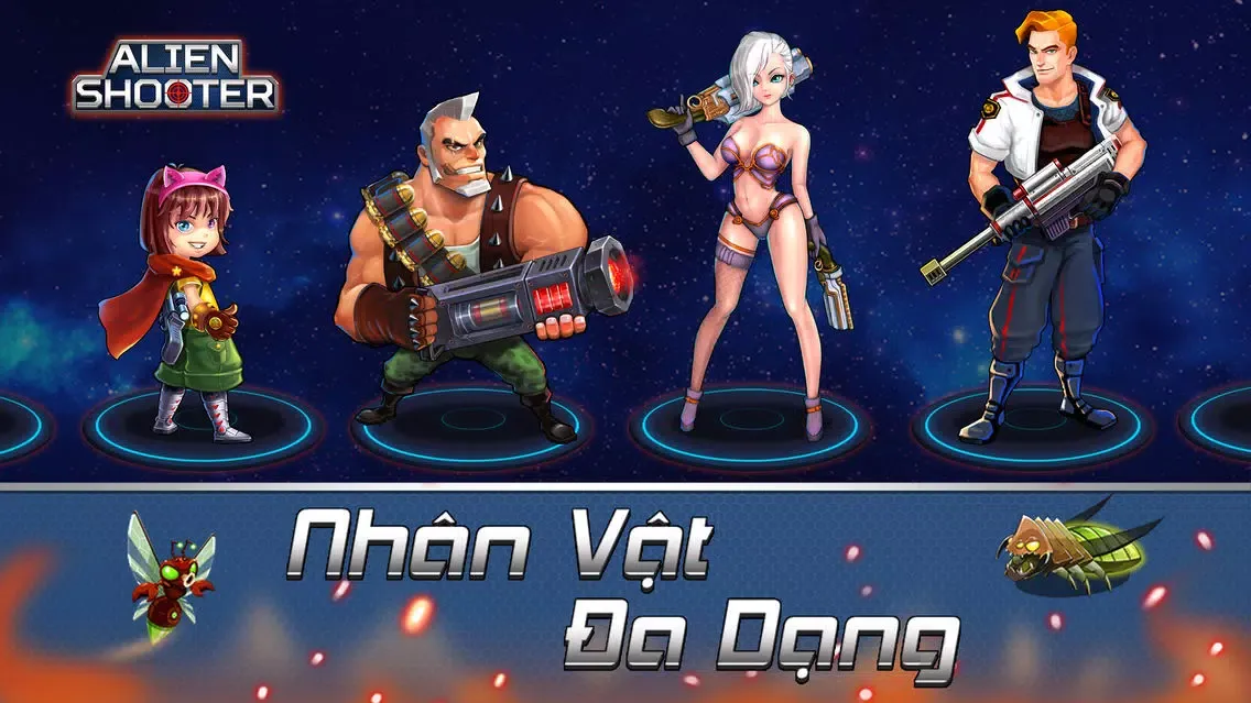 Ảnh chụp màn hình của World War: Alien Shooter