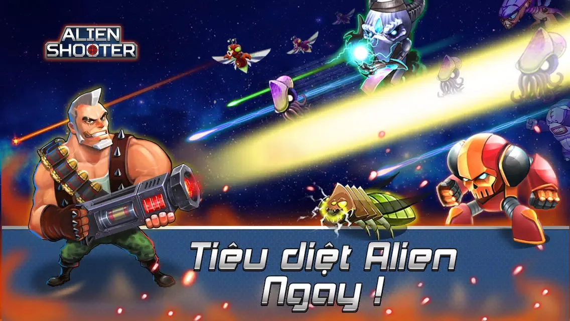 Ảnh chụp màn hình của World War: Alien Shooter