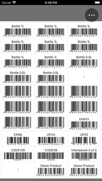 Barcode Sheet 스크린샷