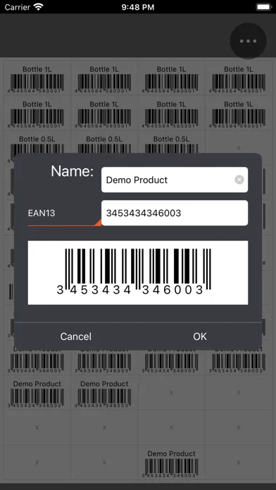 Barcode Sheet 스크린샷