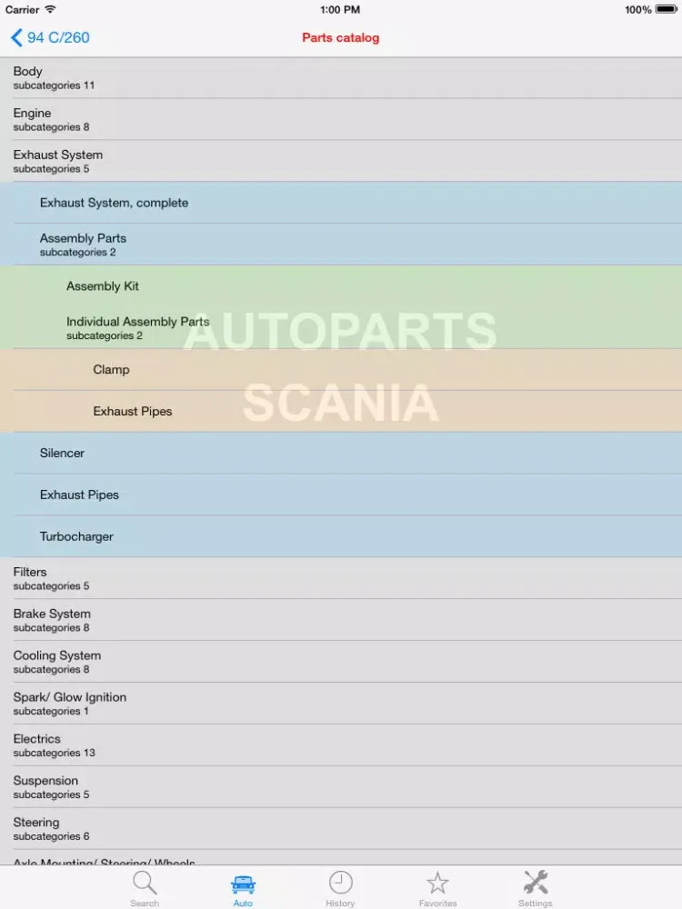 Ảnh chụp màn hình của Autoparts for SCANIA Truck&Bus iPad 
