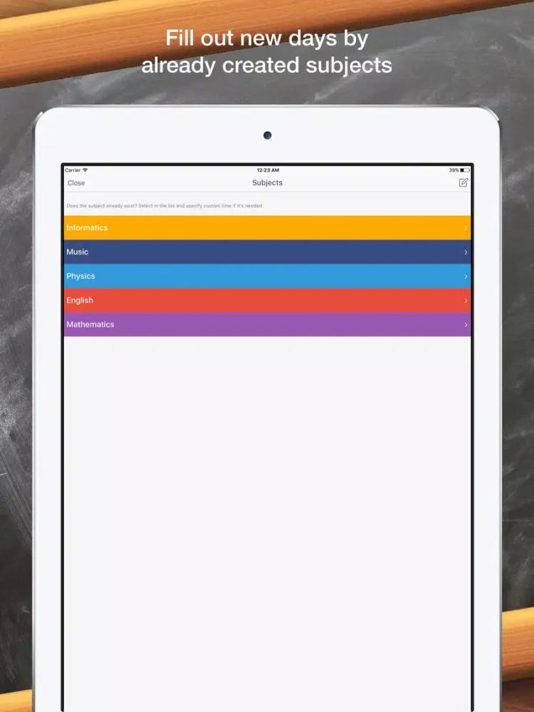 Study Timetable iPad  Ekran Görüntüleri