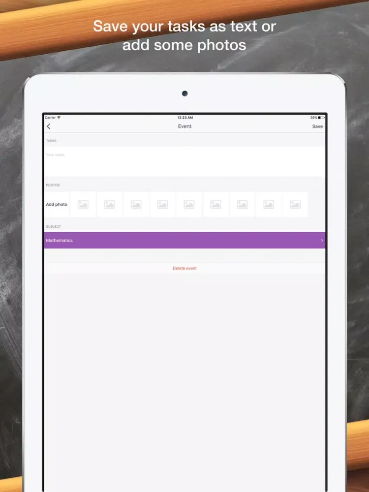 Study Timetable iPad  Ekran Görüntüleri